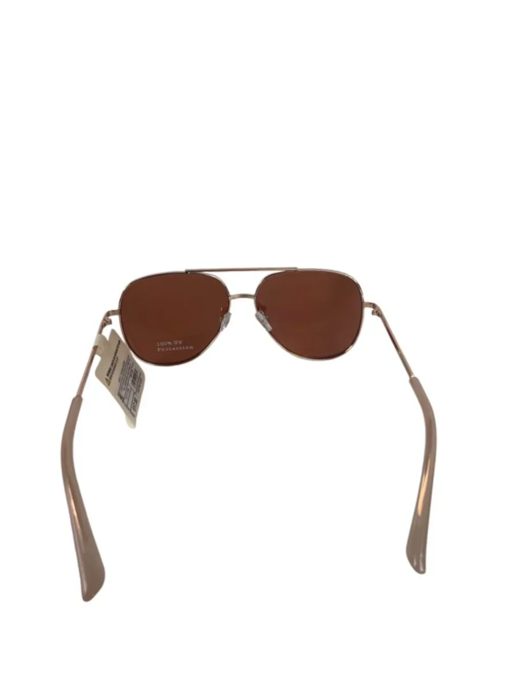 A New Day Adult Aviator Sunglasses Rose Gold Frames Brown Lenses